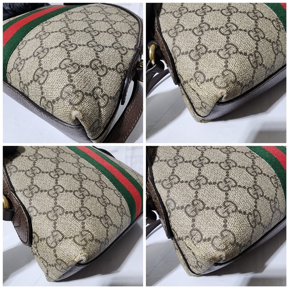 GUCCI GG Ophidia Web Sherry Line Shoulder Bag Beige/Brown - Picture 13 of 16